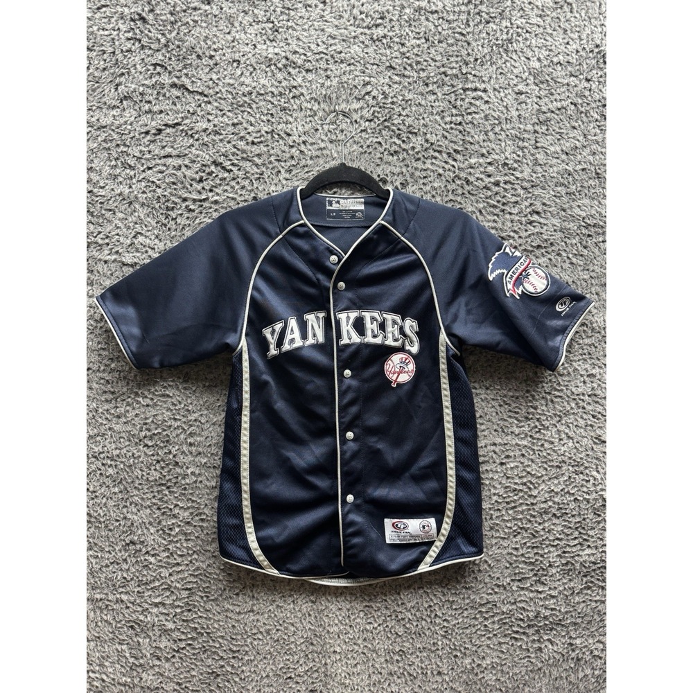 MLB New York Yankees Navy Blue Embroidered‎ Jersey Genuine Merchandise Size S/P